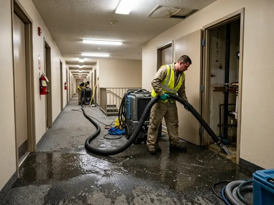 multi-unit-apartment-hallway-f-005 — frequently asked questions, Emergency Burst Pipe Water Extraction & Removal in San Dima…